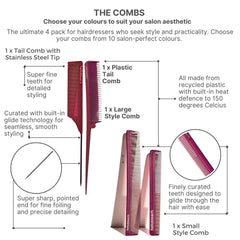 Hello Bleach Tail Comb with Stainless Steel Tip Lilac