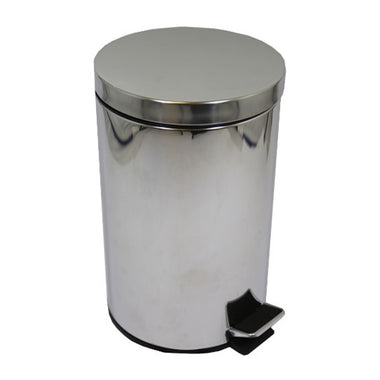 Bentley Brushware Stainless Steel Pedal Bin 12 Litre