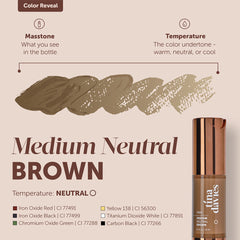 Tina Davies FADE Eyebrow Pigments 15ml FADE Medium Neutral Brown