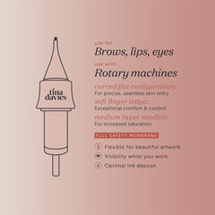 Tina Davies PIXL Needle Cartridge 0.25mm 5 Round Shader Long Taper