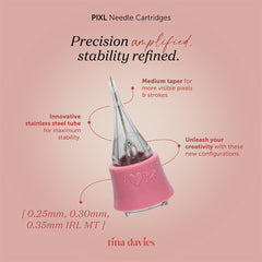 Tina Davies PIXL Needle Cartridge 0.25mm 5 Round Shader Long Taper