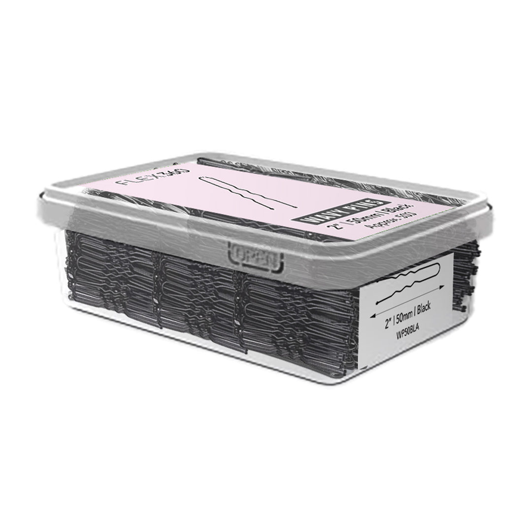FLEX360 Wavy Pins Gloss Black 50mm x 500