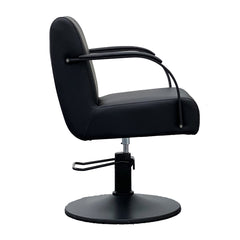 Lotus Milan Black Styling Chair Black Round Base