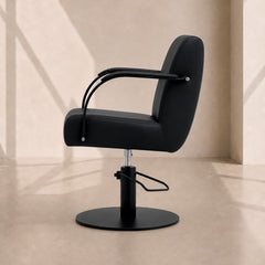 Lotus Milan Black Styling Chair Black Round Base