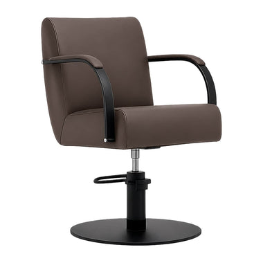 Lotus Milan Mocha Styling Chair Black Round Base
