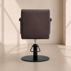 Lotus Milan Mocha Styling Chair Black Round Base