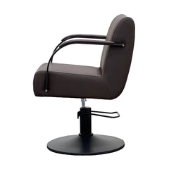 Lotus Milan Mocha Styling Chair Black Round Base