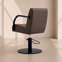 Lotus Milan Mocha Styling Chair Black Round Base