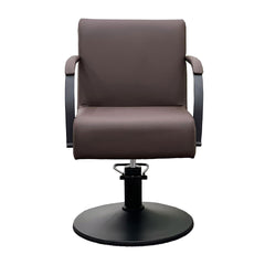 Lotus Milan Mocha Styling Chair Black Round Base