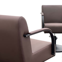 Lotus Milan Mocha Styling Chair Black Round Base