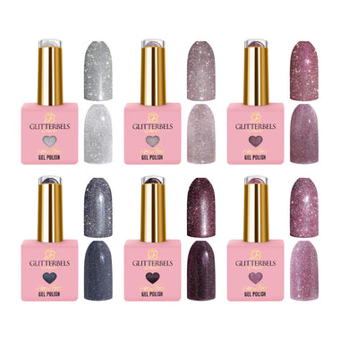 Glitterbels High Flash Reflective Gel Collection 8ml x 6