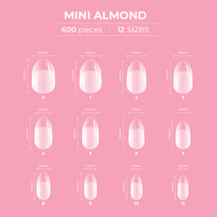 Glitterbels Dream Cover Full Tips Almond Mini Box of 600