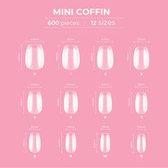 Glitterbels Dream Cover Full Tips Coffin Mini Box of 600