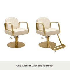 Lotus Tokyo Ivory Styling Chair Gold Base