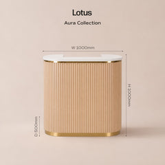 Lotus Aura Oak Reception Desk