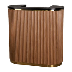 Lotus Aura Walnut 1m Reception Desk