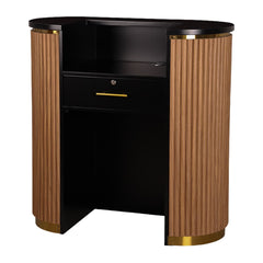 Lotus Aura Walnut 1m Reception Desk