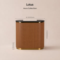 Lotus Aura Walnut 1m Reception Desk