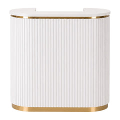 Lotus Aura White Reception Desk