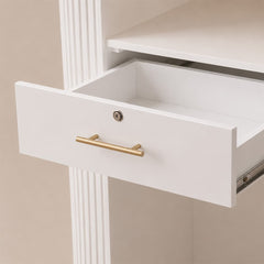Lotus Aura White Reception Desk
