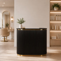 Lotus Aura 1m Black Reception Desk