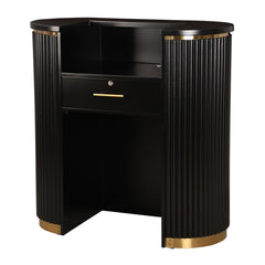 Lotus Aura 1m Black Reception Desk