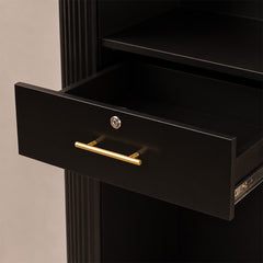 Lotus Aura 1m Black Reception Desk