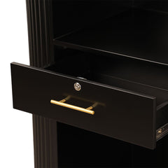 Lotus Aura 1m Black Reception Desk