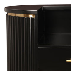 Lotus Aura 1m Black Reception Desk