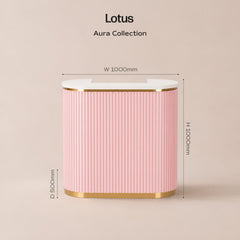 Lotus Aura 1m Pink Reception Desk