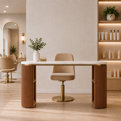 Lotus Aura 1.2m Walnut Nail Desk
