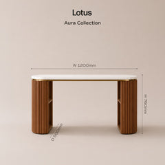 Lotus Aura 1.2m Walnut Nail Desk