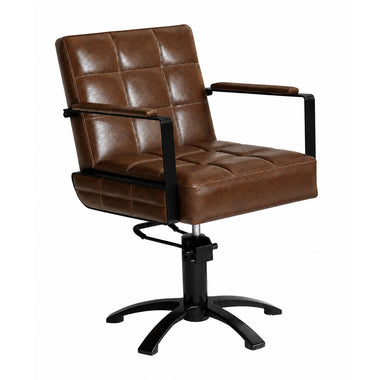 Lotus Westbury Brown Styling Chair 5 Star Base