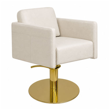 Lotus Murray Vanilla Styling Chair Round Gold Base