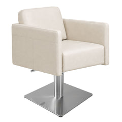 Lotus Murray Vanilla Styling Chair Square Silver Base