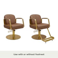 Lotus Tokyo Tan Styling Chair Gold Base