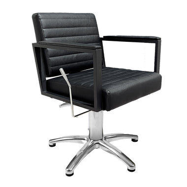 Lotus Oslo Black Backwash Chair 5 Star Silver Base