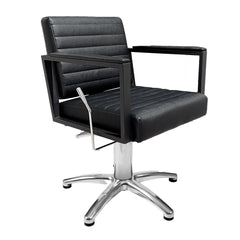 Lotus Oslo Black Backwash Chair 5 Star Silver Base