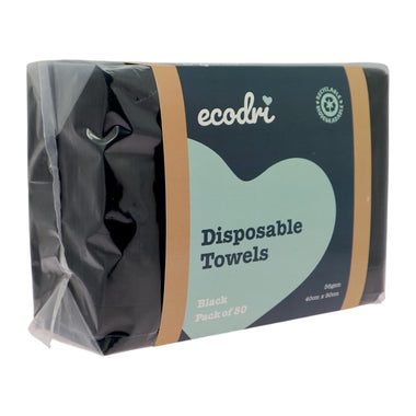 EcoDri Disposable Towels Black Pack of 50