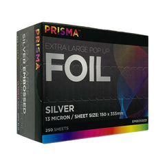 Prisma Pop Up Embossed Silver Extra Wide Foil 150mm x 355mm 250 Sheets
