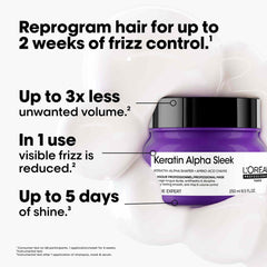 Serie Expert Keratin Alpha Sleek Rinse-Off Mask 250ml by L'Oréal Professionnel