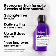Serie Expert Keratin Alpha Sleek Refill Shampoo 1000ml by L'Oréal Professionnel