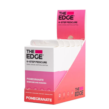 The Edge 4 Step Pedicure Pomegranate Pack of 6