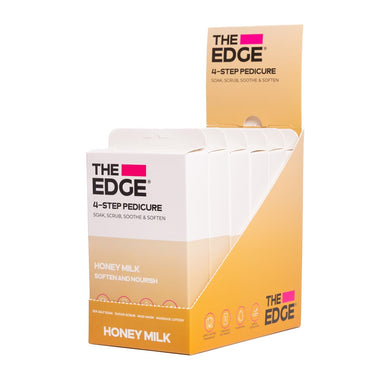 The Edge 4 Step Pedicure Honey Milk Pack of 6