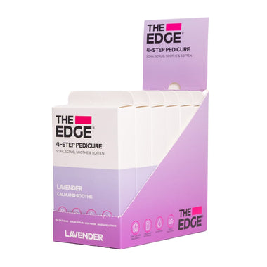 The Edge 4 Step Pedicure Lavender Pack of 6