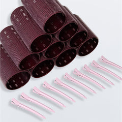 Hello Bleach Burgundy Large/X Large Thermal Hair Rollers Set x 10