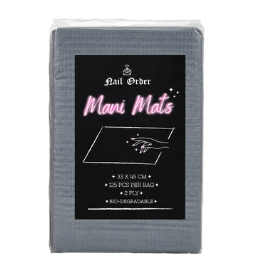 Nail Order Black Disposable Mani Mats Pack of 125