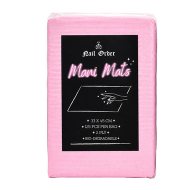 Nail Order Pink Disposable Mani Mats Pack of 125