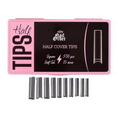 Nail Order XL Square Half Cover Tips Box of 500