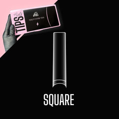 Nail Order XL Square Half Cover Tips Box of 500